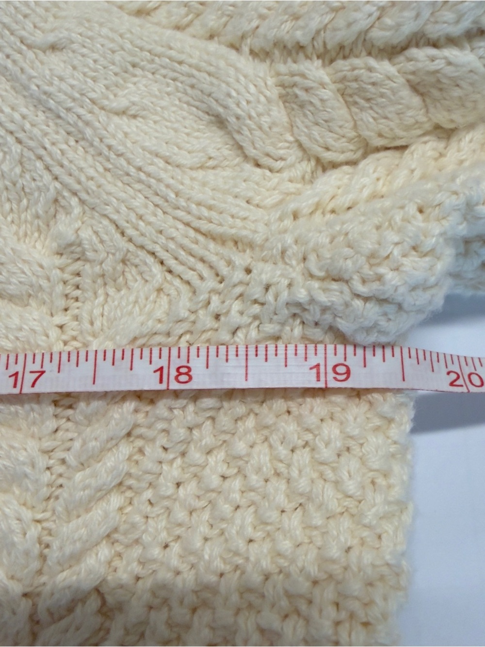 J.Crew Vintage Heavyweight 100% Cotton Cable Knit Fisherman Sweater Cream Size S - Picture 7 of 10